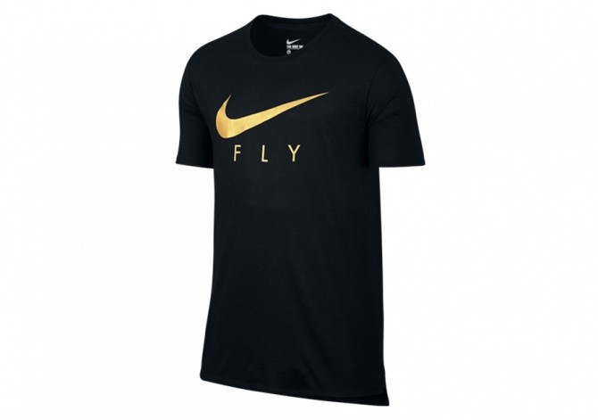 NIKE FLY DROPTAIL TEE BLACK GOLD