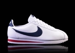 NIKE CLASSIC CORTEZ LEATHER WHITE/MIDNIGHT NAVY-GYM RED