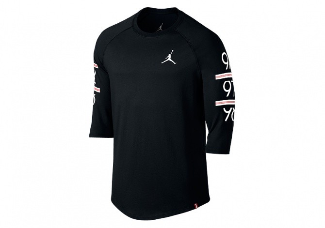 NIKE AIR JORDAN 6 TIMES RAGLAN TEE BLACK