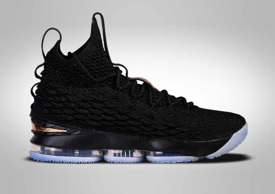 lebron 15 black and gold size 11