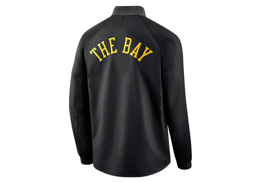 Golden State Warriors City Long Sleeve Black T Shirt