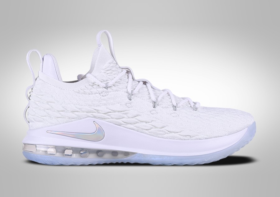 nike lebron 15 low white metallic