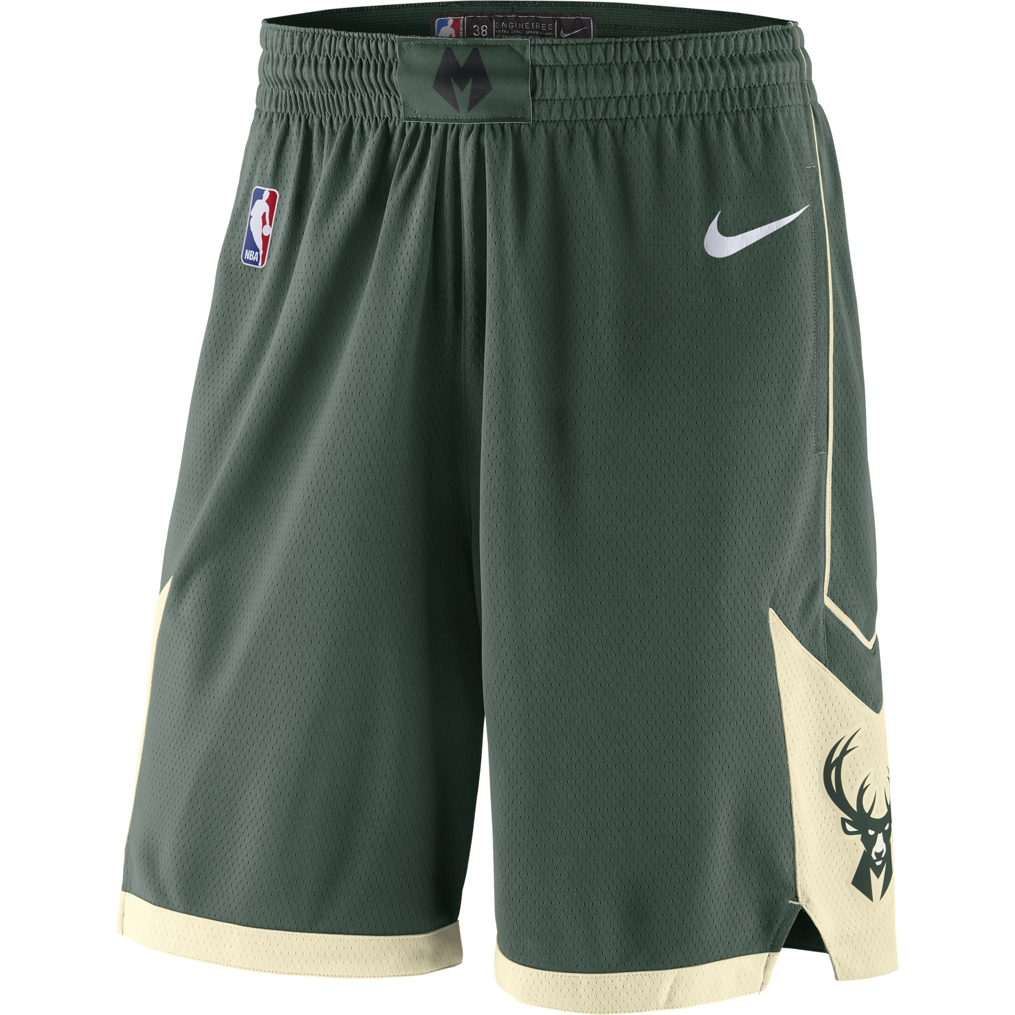 NIKE NBA MILWAUKEE BUCKS SWINGMAN ROAD SHORTS FIR