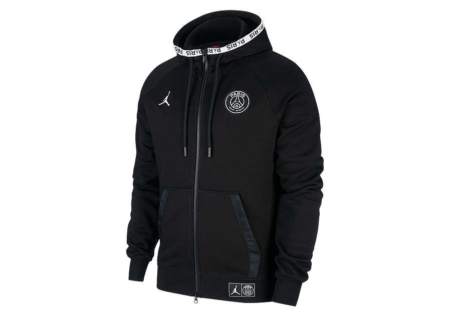 Nike Air Jordan Psg Paris Saint Germain Fleece Hoodie Black