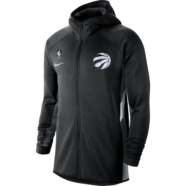 NIKE NBA TORONTO RAPTORS THERMA FLEX SHOWTIME HOODIE BLACK HEATHER