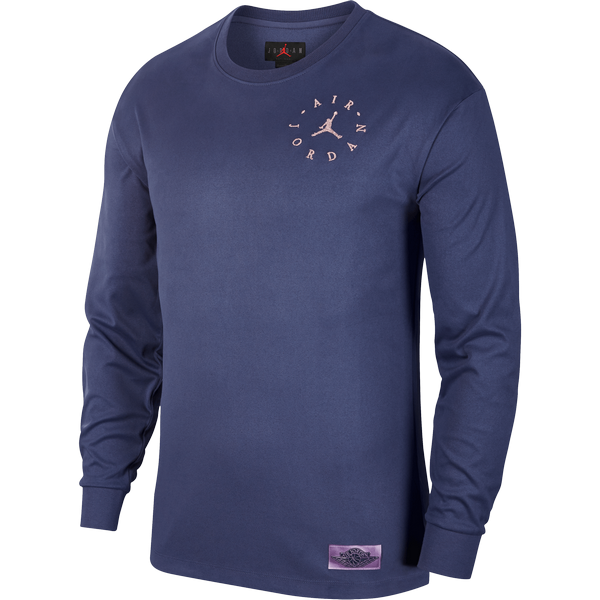 NIKE AIR JORDAN REMASTERED SUEDED LONG SLEEVE TOP SANDED PURPLE