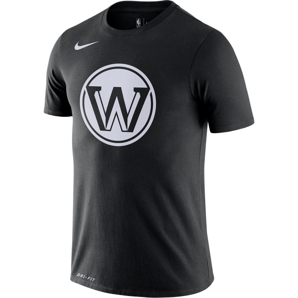 NIKE NBA GOLDEN STATE WARRIORS CITY EDITION LOGO DRI-FIT TEE BLACK