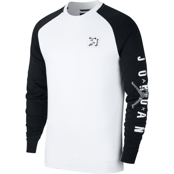 NIKE AIR JORDAN SPORT DNA FLEECE CREW TEE WHITE