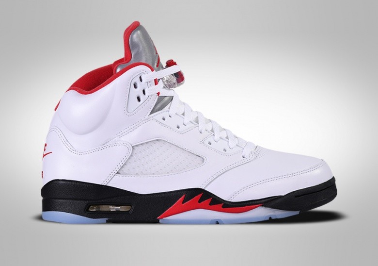 NIKE JORDAN 5 FIRE RED SILVER TONQUE price €397.50 |