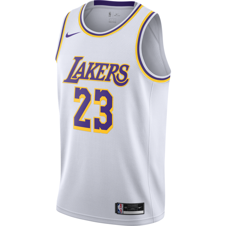 Los Angeles Lakers Association Edition 2022/23 Nike Dri-Fit NBA Swingman Jersey - White, 3XL (60)