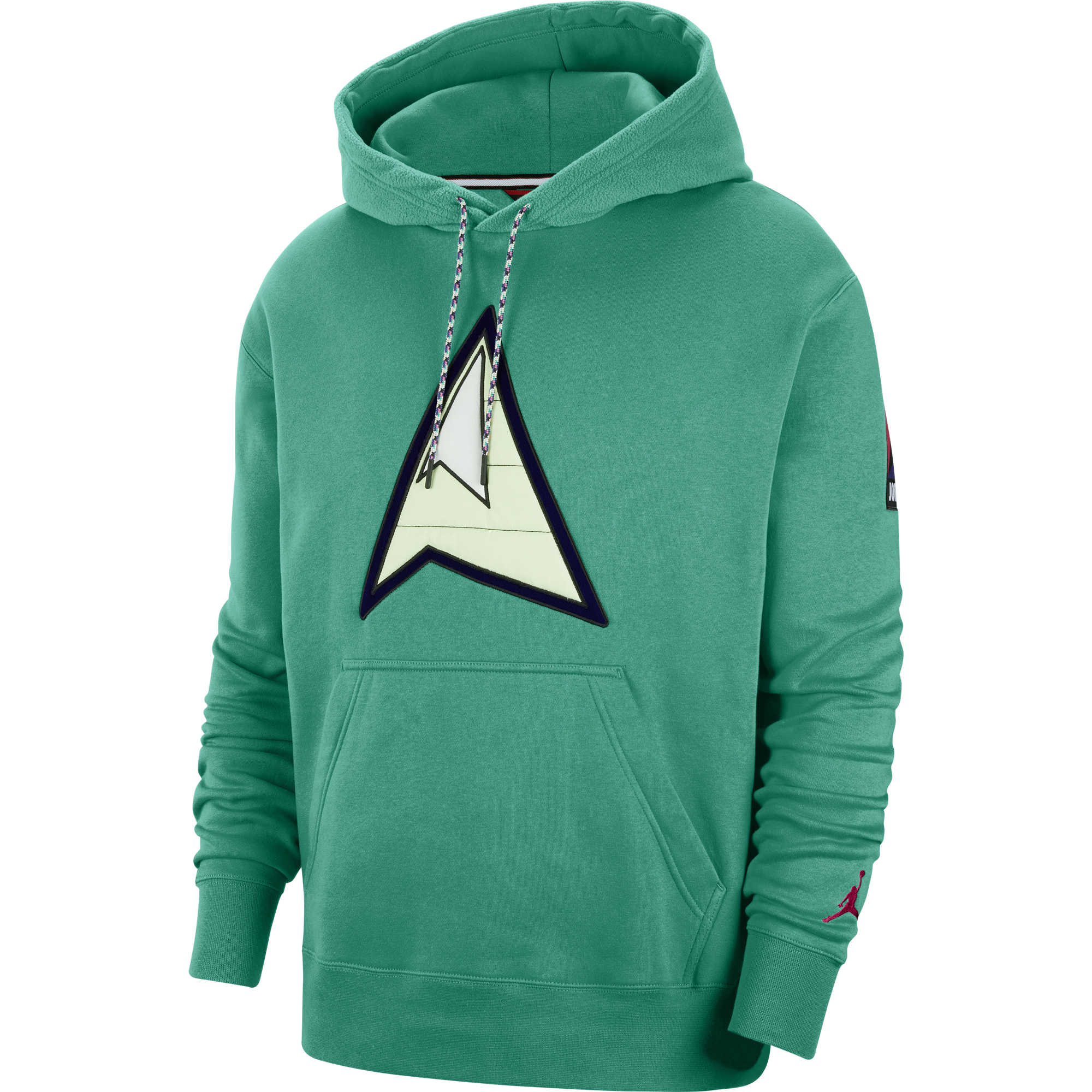 NIKE AIR JORDAN WINTER UTILITY MOUNTAINSIDE FLEECE PULLOVER HOODIE NEPTUNE GREEN