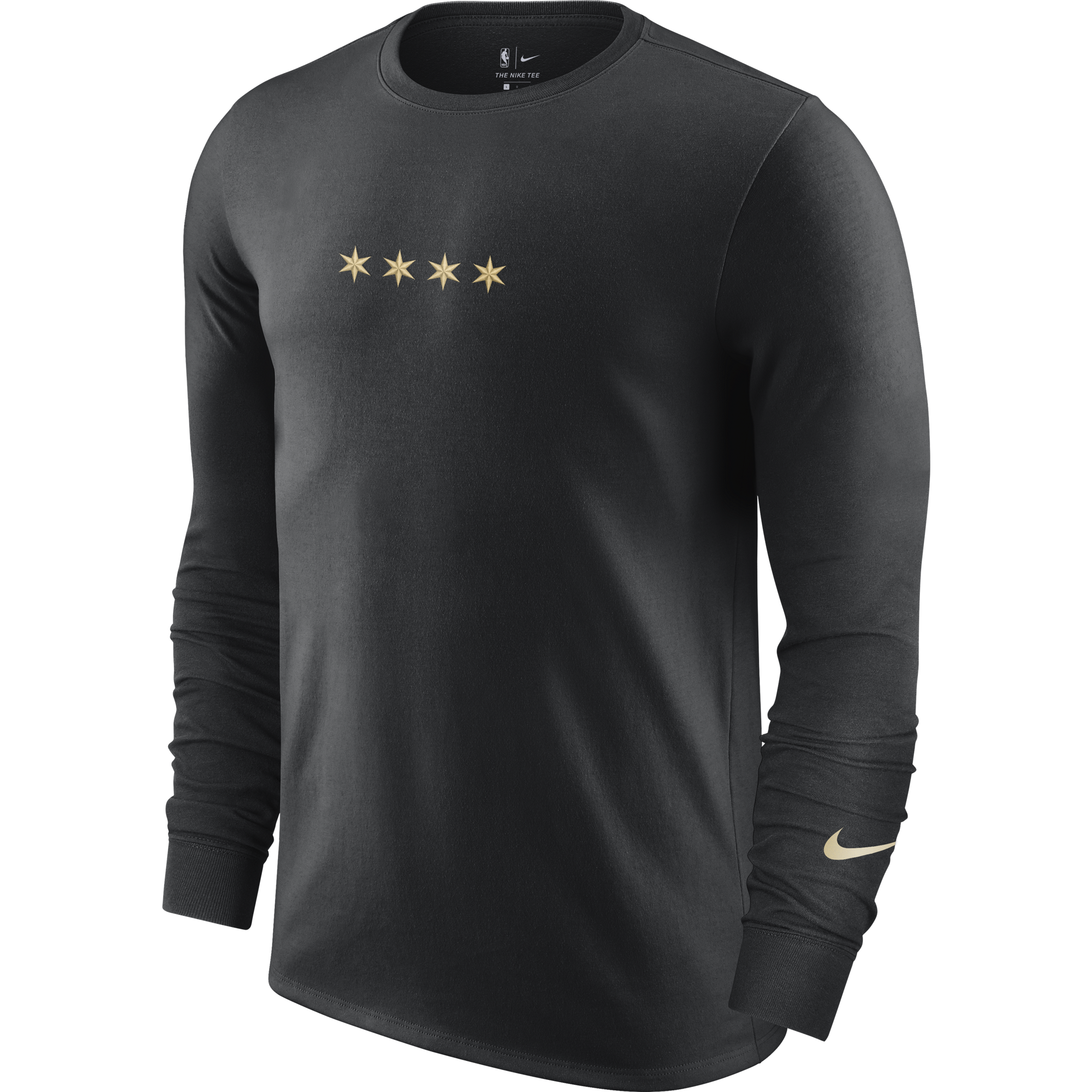 NIKE NBA CHICAGO BULLS COURTSIDE CITY EDITION LONG-SLEEVE TEE BLACK