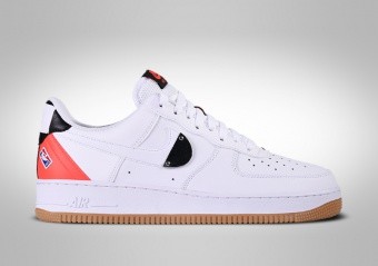 NIKE AIR FORCE 1 LOW '07 NBA WHITE CRIMSON GUM