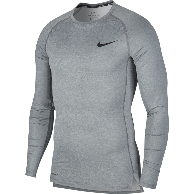 NIKE PRO TIGHT FIT LONG SLEEVE TOP SMOKE GREY pour 35 00 kicksmaniac