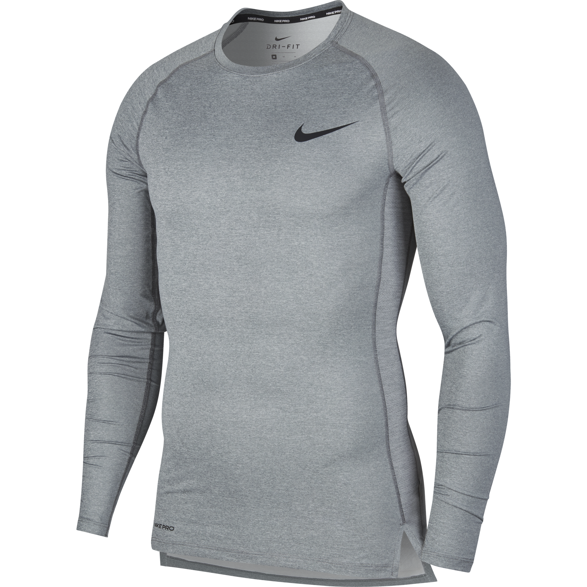 NIKE PRO TIGHT FIT LONG-SLEEVE TOP SMOKE GREY