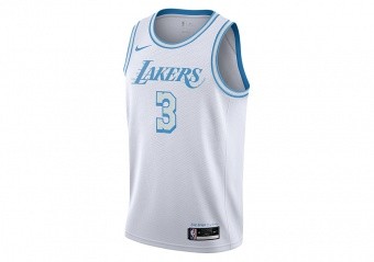 NIKE NBA LOS ANGELES LAKERS ANTHONY DAVIS CITY EDITION SWINGMAN JERSEY WHITE