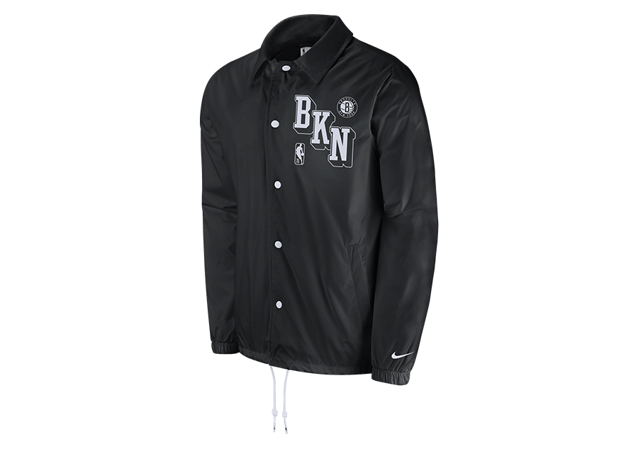 NIKE NBA BROOKLYN NETS COACH'S JACKET COURTSIDE BLACK