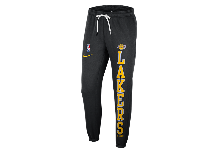 NIKE NBA LOS ANGELES LAKERS PANTS FLEECE COURTSIDE 75 BLACK