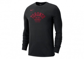 NIKE NBA TORONTO RAPTORS COURTSIDE ELEMENT LONG-SLEEVE TEE BLACK