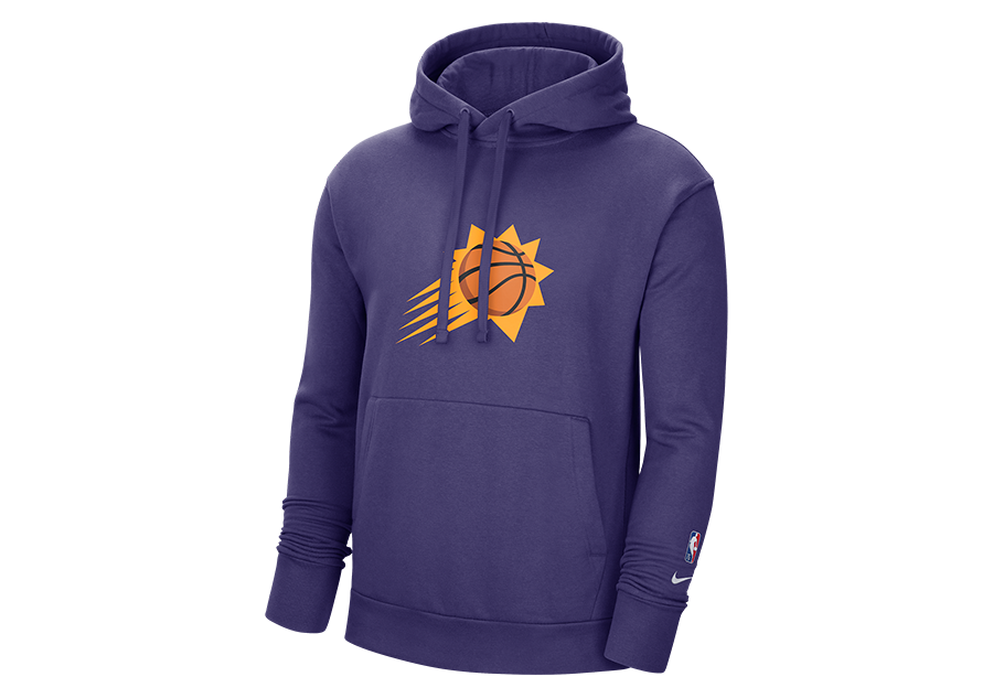 NIKE NBA PHOENIX SUNS FLEECE HOODIE NEW ORCHID