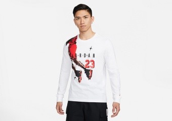 NIKE AIR JORDAN HOLIDAY BRAND LONG SLEEVE CREW WHITE