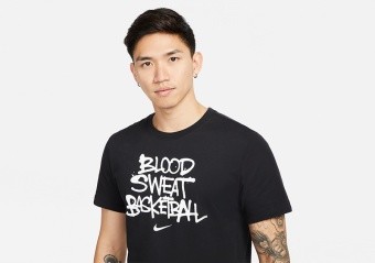 NIKE DRI-FIT BLOOD, SWEAT, BASKETBALL BLACK