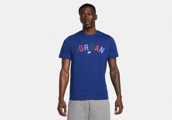 NIKE AIR JORDAN SPORT DNA WORDMARK TEE DEEP ROYAL BLUE