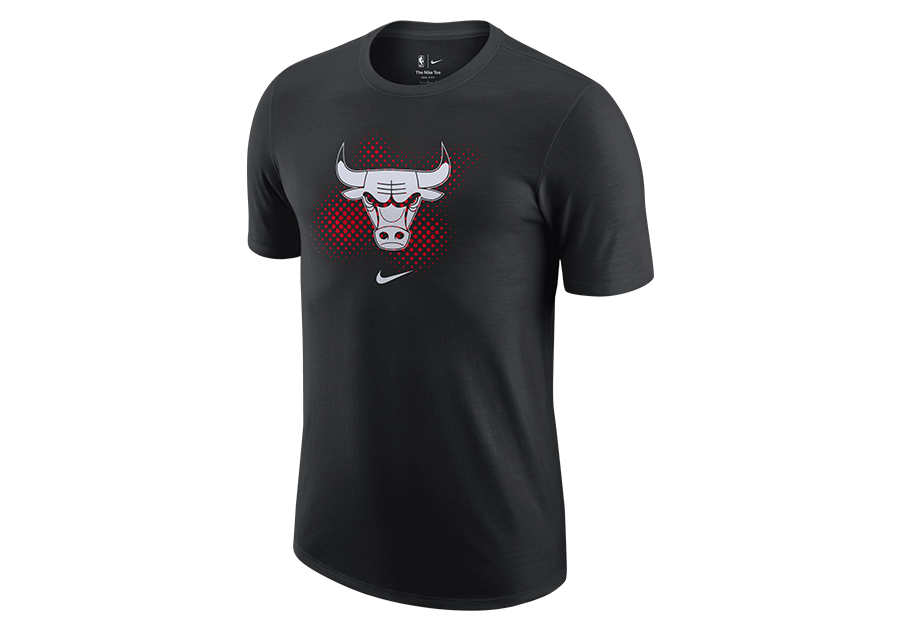 NIKE NBA CHICAGO BULLS DRI-FIT ESSENTIAL LOGO TEE BLACK