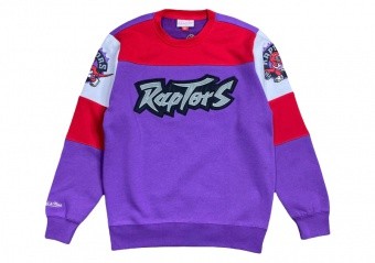 MITCHELL & NESS OVERTIME FLEECE CREW SWEATSHIRT TORONTO RAPTORS