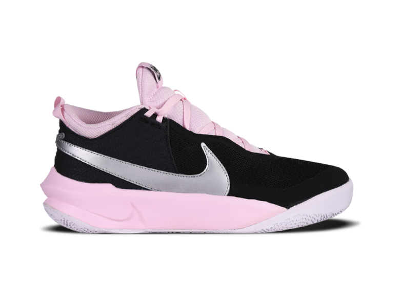 NIKE TEAM HUSTLE D 10 GS BLACK PINK METALLIC SILVER